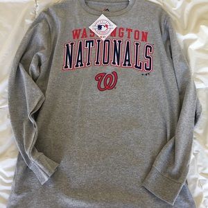 Majestic medium Washington Nationals long- sleeve t-shirt new with tags.